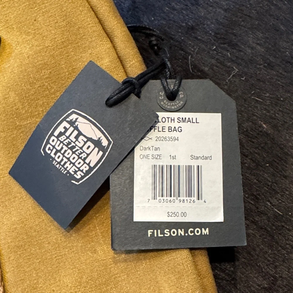 NWT Filson Tin Cloth Small Duffle Waxed Canvas